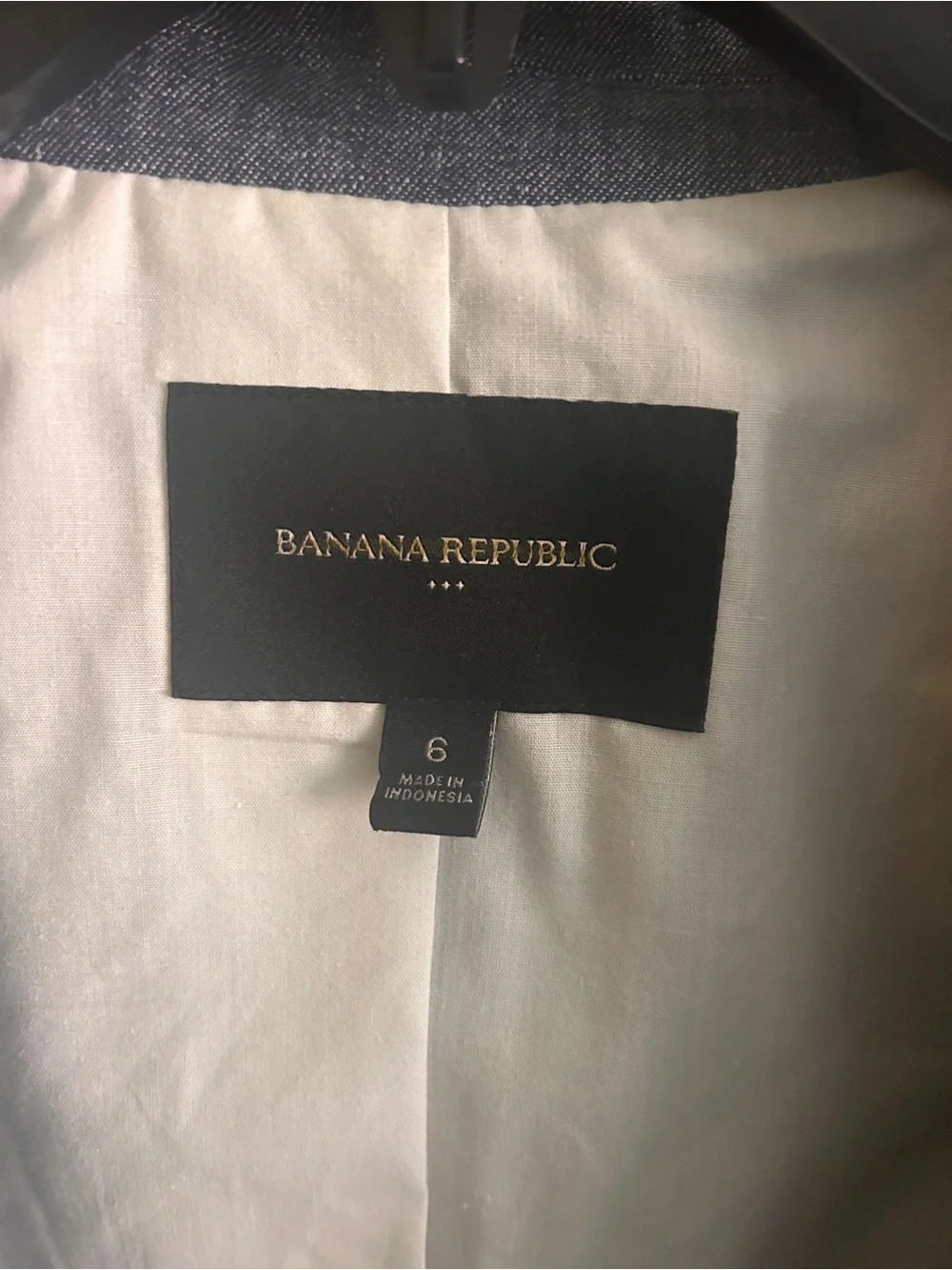 Banana Republic Heathered Navy Blue Women's Blazer